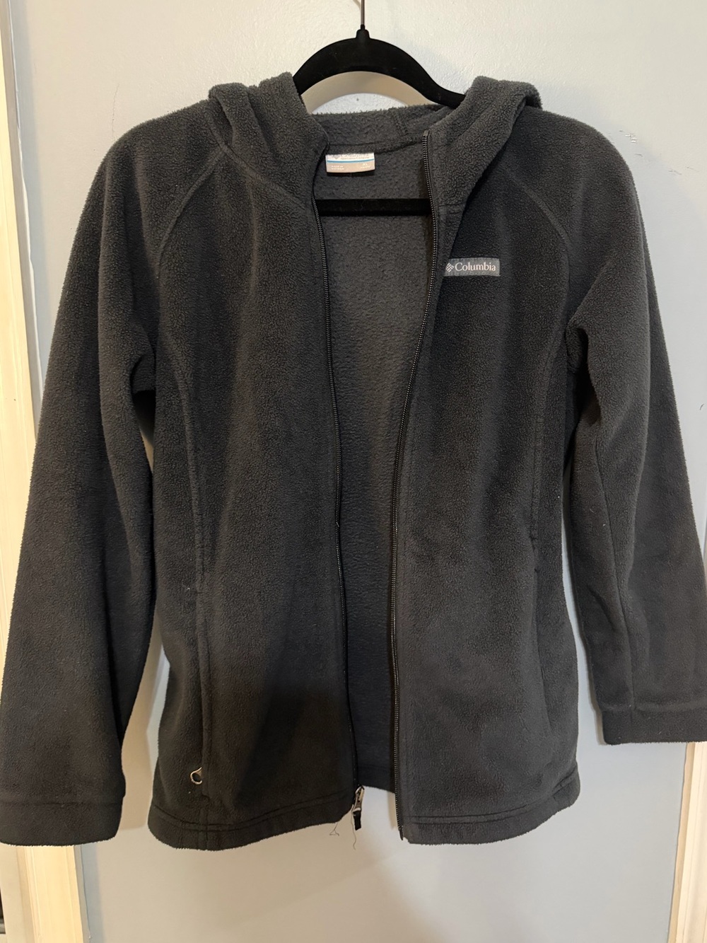 Columbia Kids Charcoal Gray Hooded Fleece Jacket